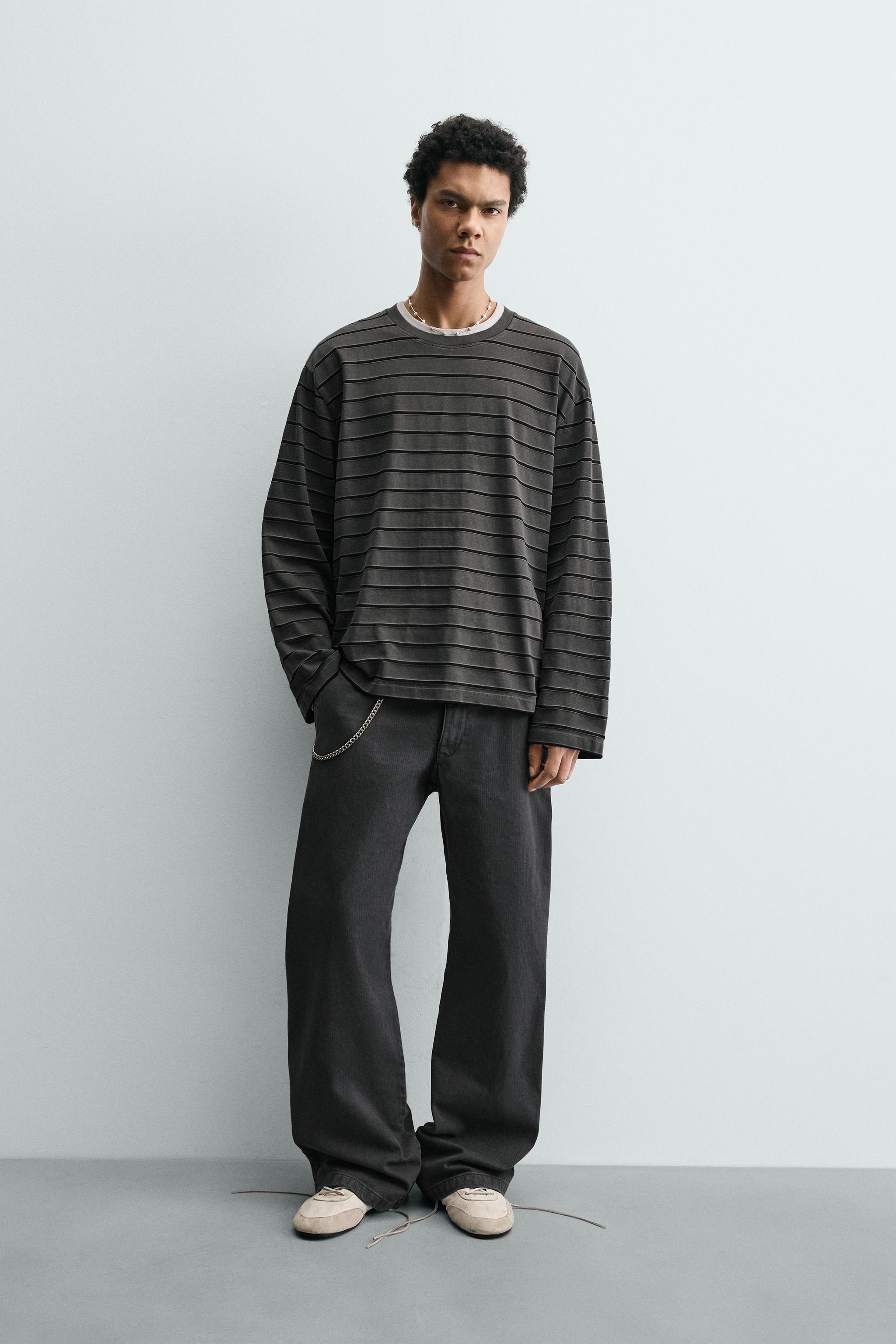 STRIPED JACQUARD T-SHIRT