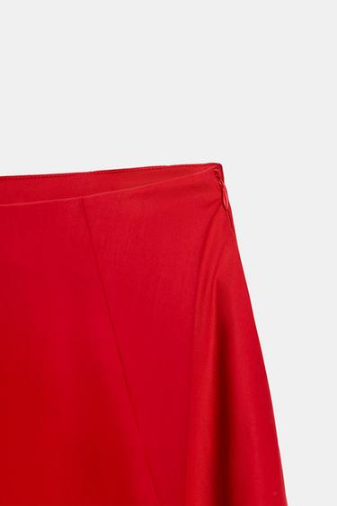 JUPE MI-LONGUE PLISSÉE - Rouge de Zara - Image 7