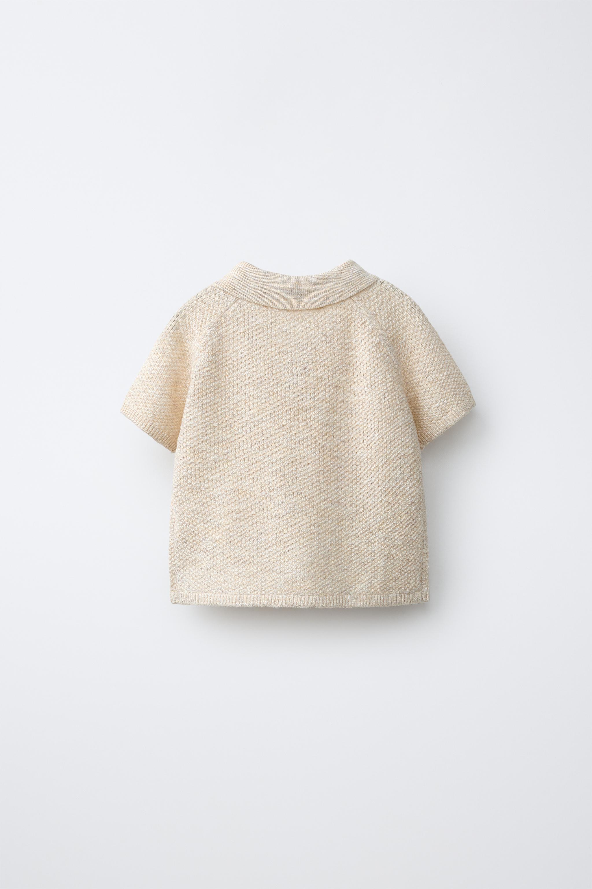 TEXTURED KNIT POLO JUMPER
