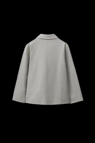 OVERSHIRT WITH POCKET - Grey / Tan by Zara