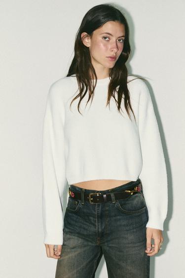 JERSEY PUNTO TACTO SUAVE - Blanco de Zara