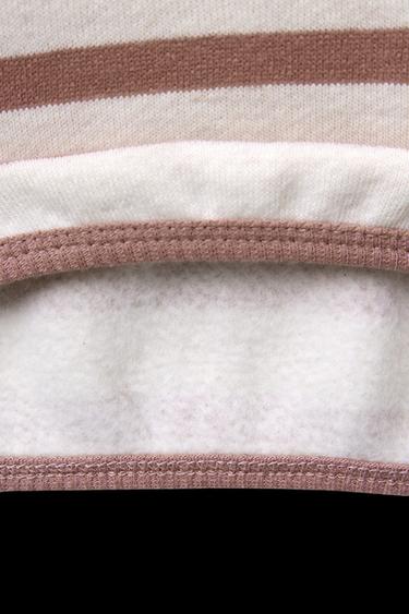 STRIPED SWEATSHIRT AND SOFT RIBBED LEGGINGS SET - Brown marl by Zara