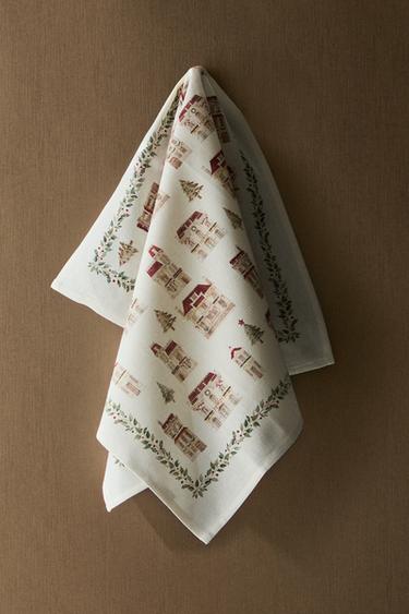 PACK OF COTTON CHRISTMAS HOUSE TEA TOWELS (PACK OF 2) - Red by Zara - Image 4