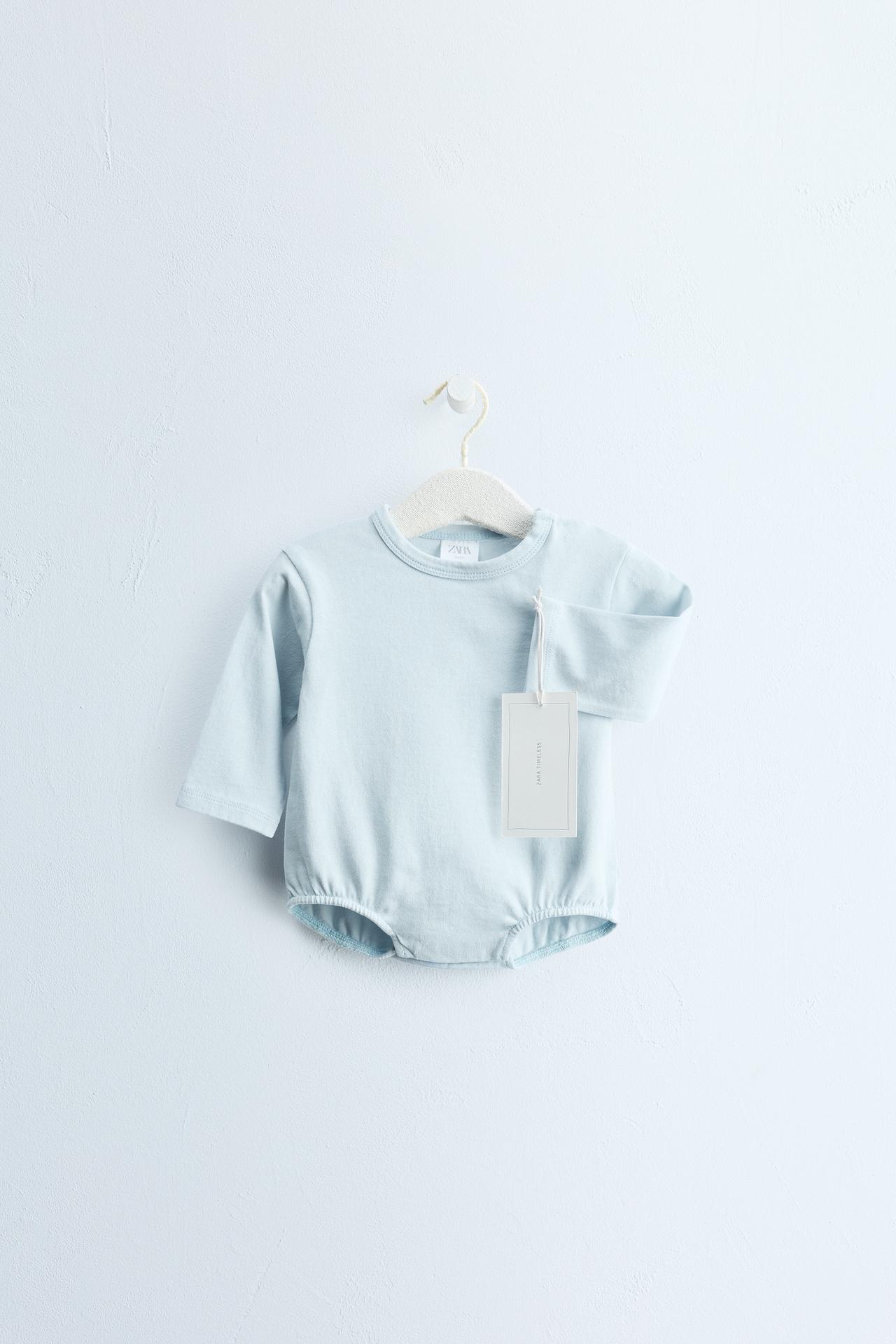 Zara Timeless - Solid-Color Bodysuit — Pastel blue