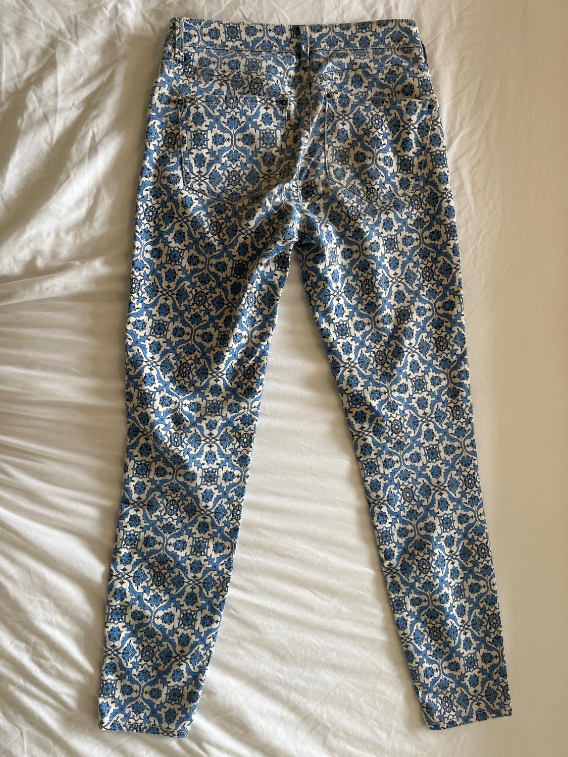 BLUE AND WHITE PATTERNED TROUSERS - Image 3