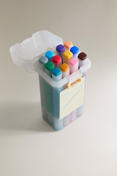 CHILDREN'S GLITTER MARKERS (PACK OF 12) - Multicoloured by Zara - Image 1