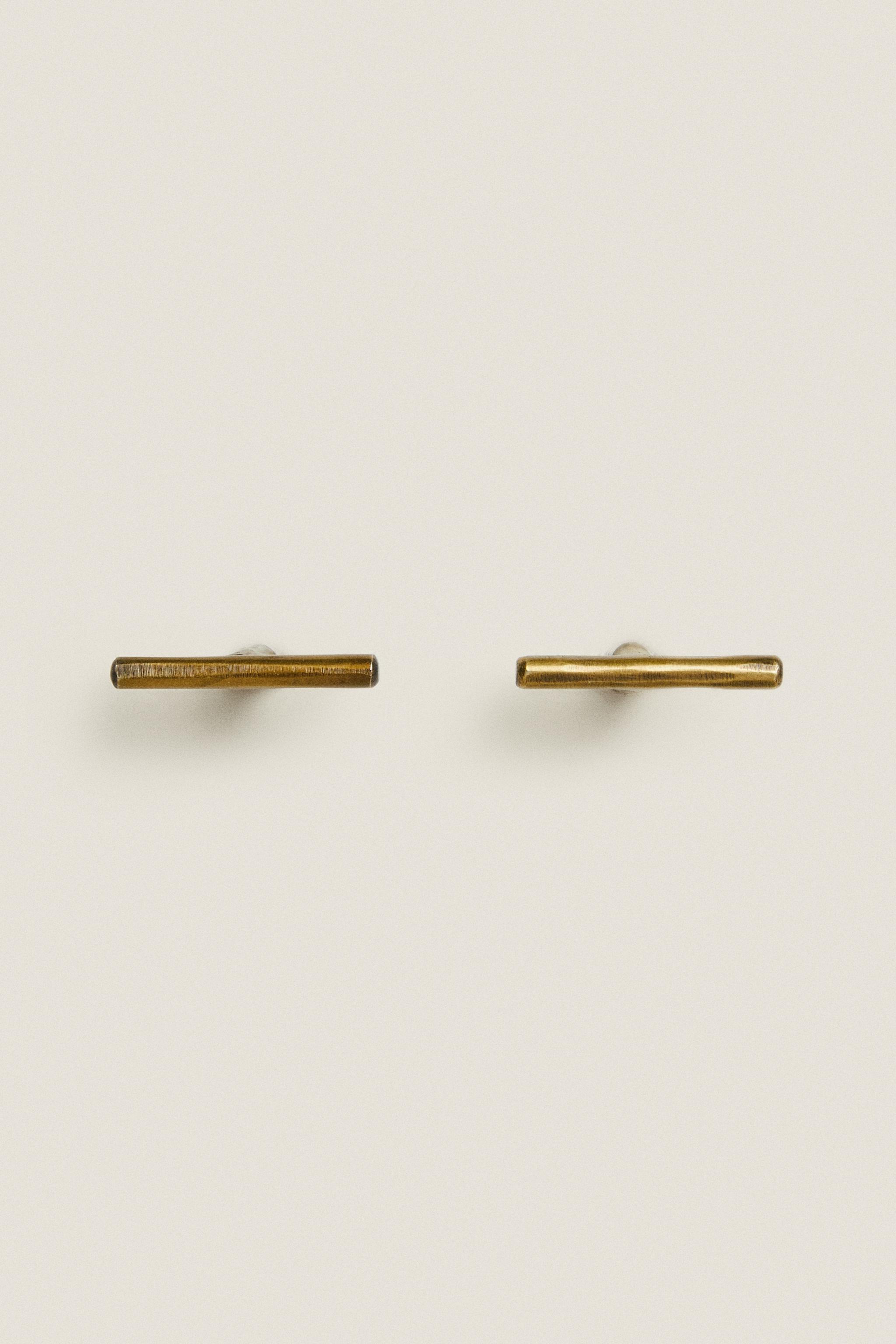 SET OF GOLD METALLIC KNOBS (SET OF 2