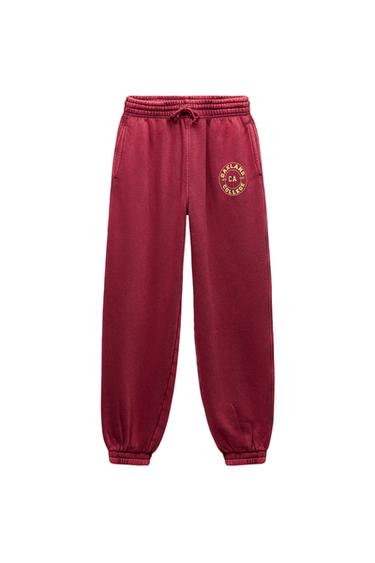VARSITY WASHED-EFFECT JOGGER TROUSERS