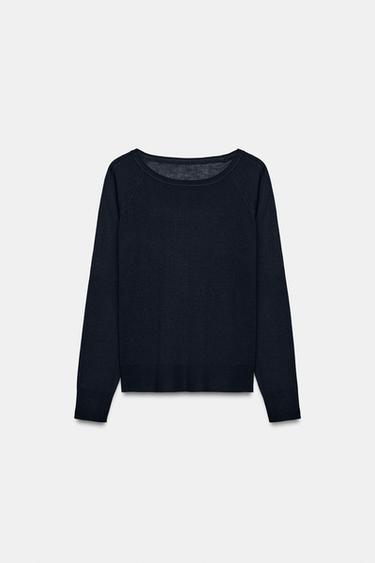 JERSEY BÁSICO PUNTO - Marino oscuro de Zara - Imagen 0