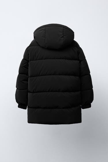 MANTEAU LONG MATELASSÉ ÉTIQUETTE - Noir de Zara - Image 3