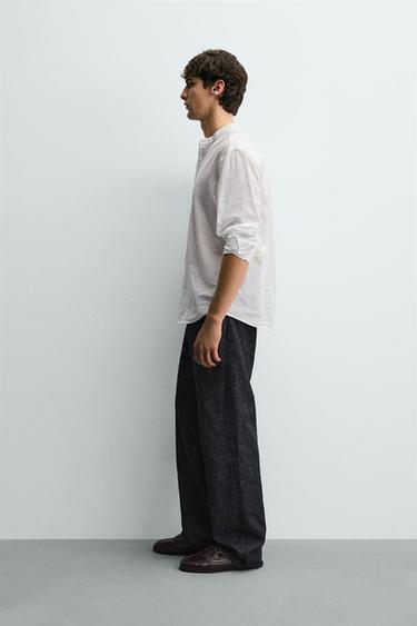 CHEMISE POLO EFFET FROISSÉ - Blanc de Zara - Image 3