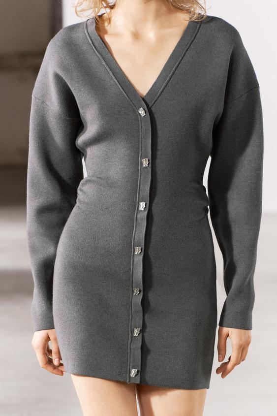 Zara Womens Sweater Dress Pants Brown Black Size Small Extra Small