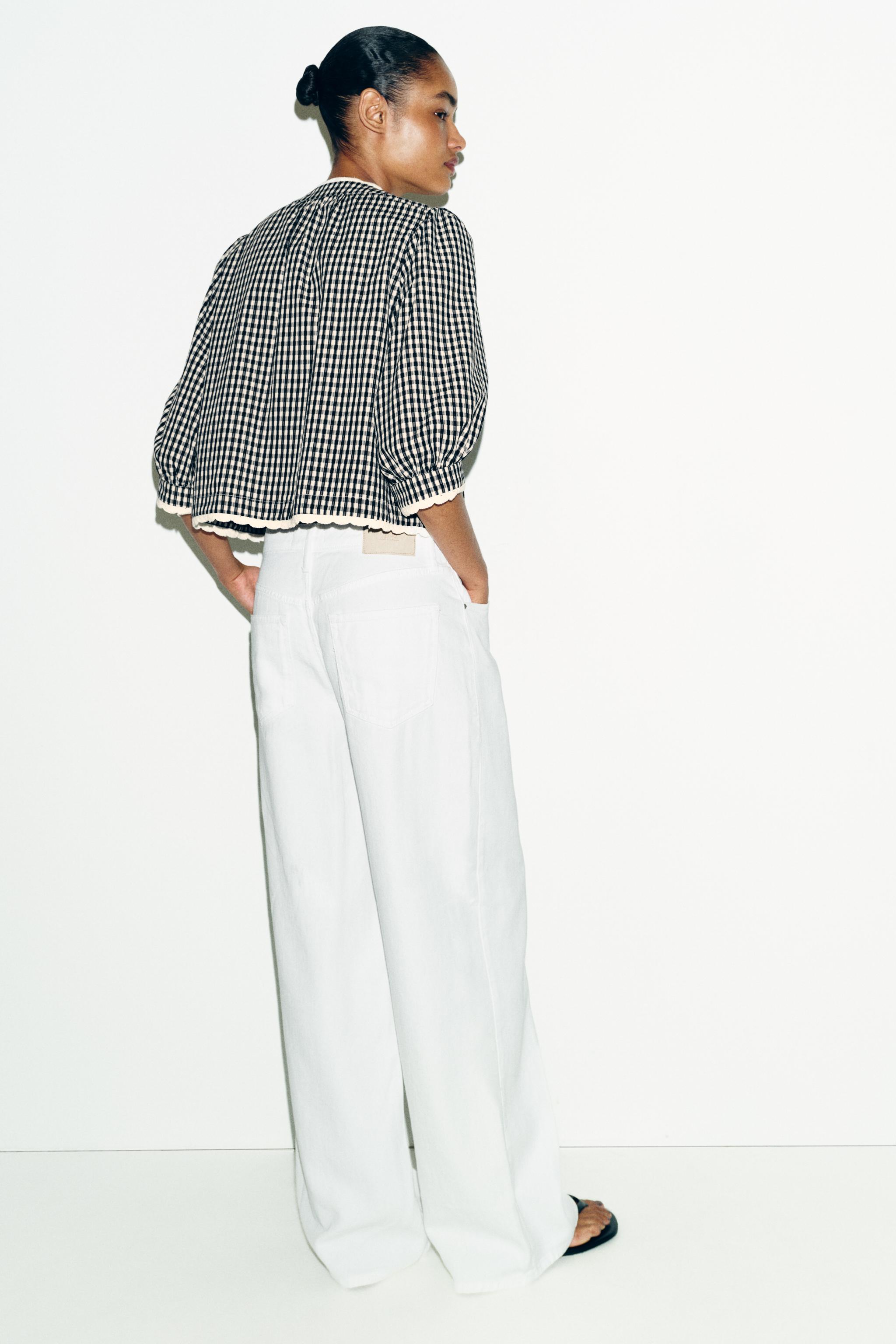 CROCHET GINGHAM CHECK JACKET