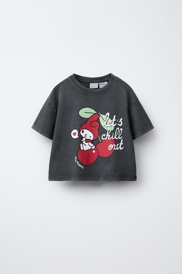 Zara MY MELODY © SANRIO WASHED EFFECT T-SHIRT - Anthracite grey