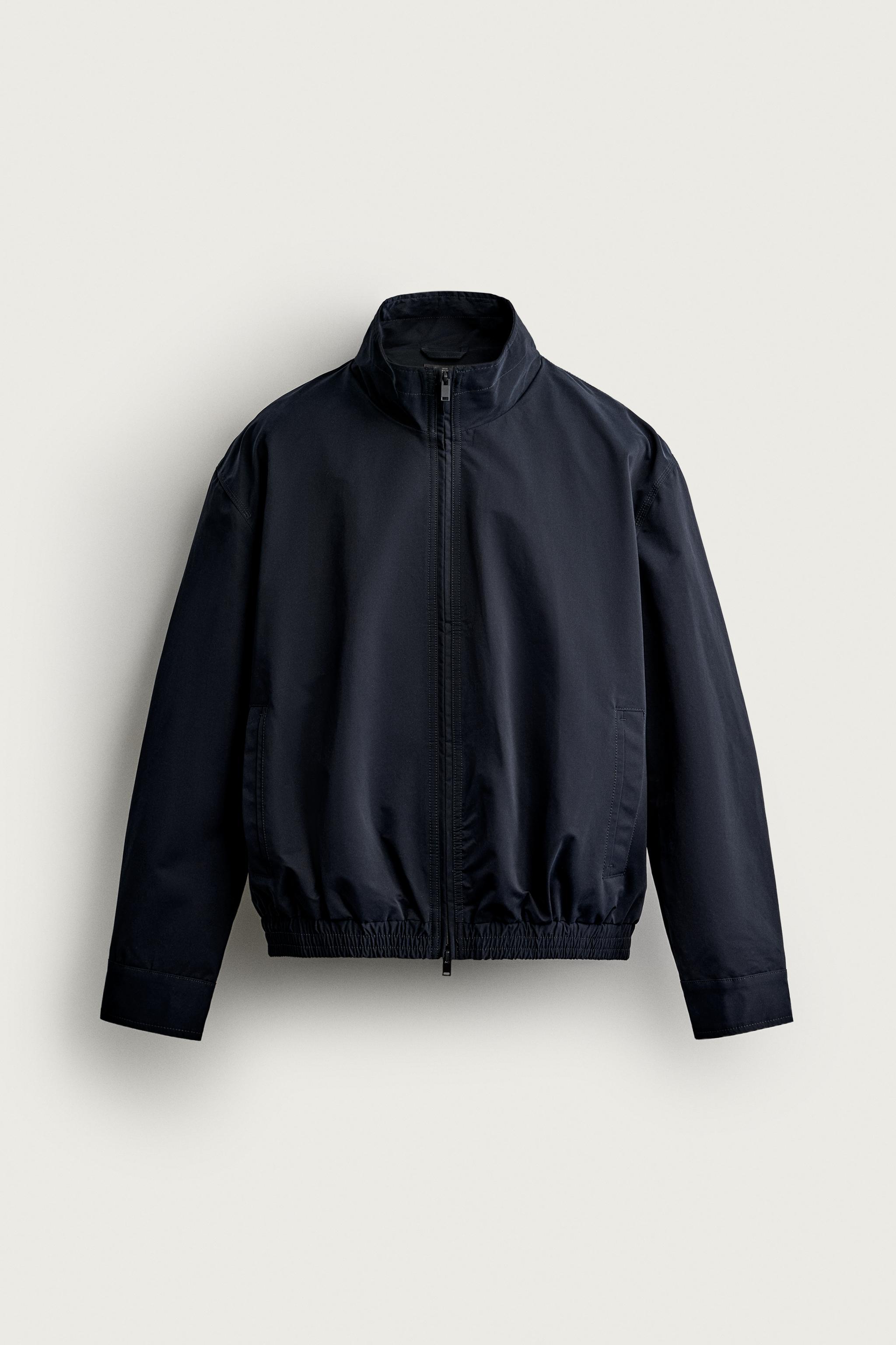 WATER-REPELLENT LIGHTWEIGHT TECHNICAL JACKET — Dark navy