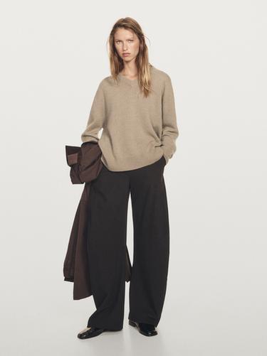 Zara Knit 100% cashmere V-neck sweater - Black gold