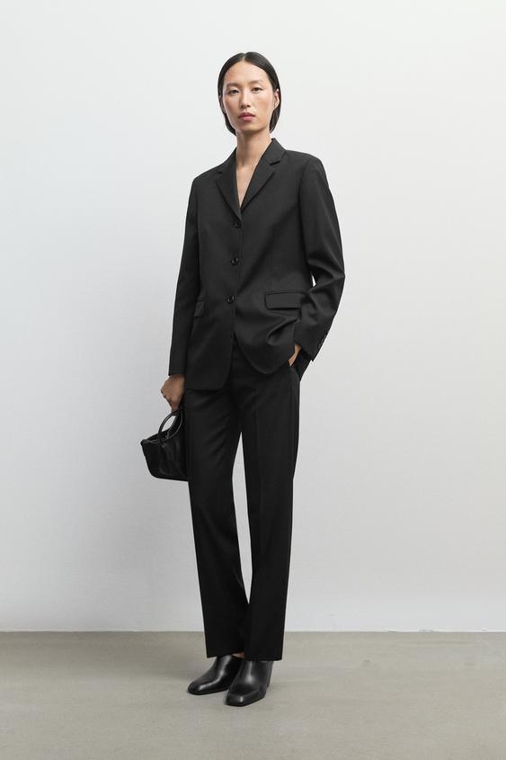Americana 100% lana fría - Negro de Zara - Imagen 0