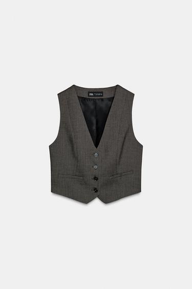 CHALECO SASTRE - Gris topo de Zara