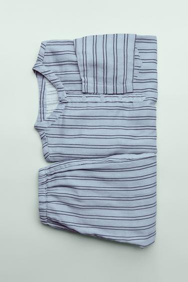 2-14 AÑOS/ PIJAMA CAMISA Y PANTALÓN RAYAS -  de Zara