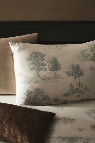 TOILE DE JOUY SATEEN PILLOWCASE - Duck blue by Zara - Image 6