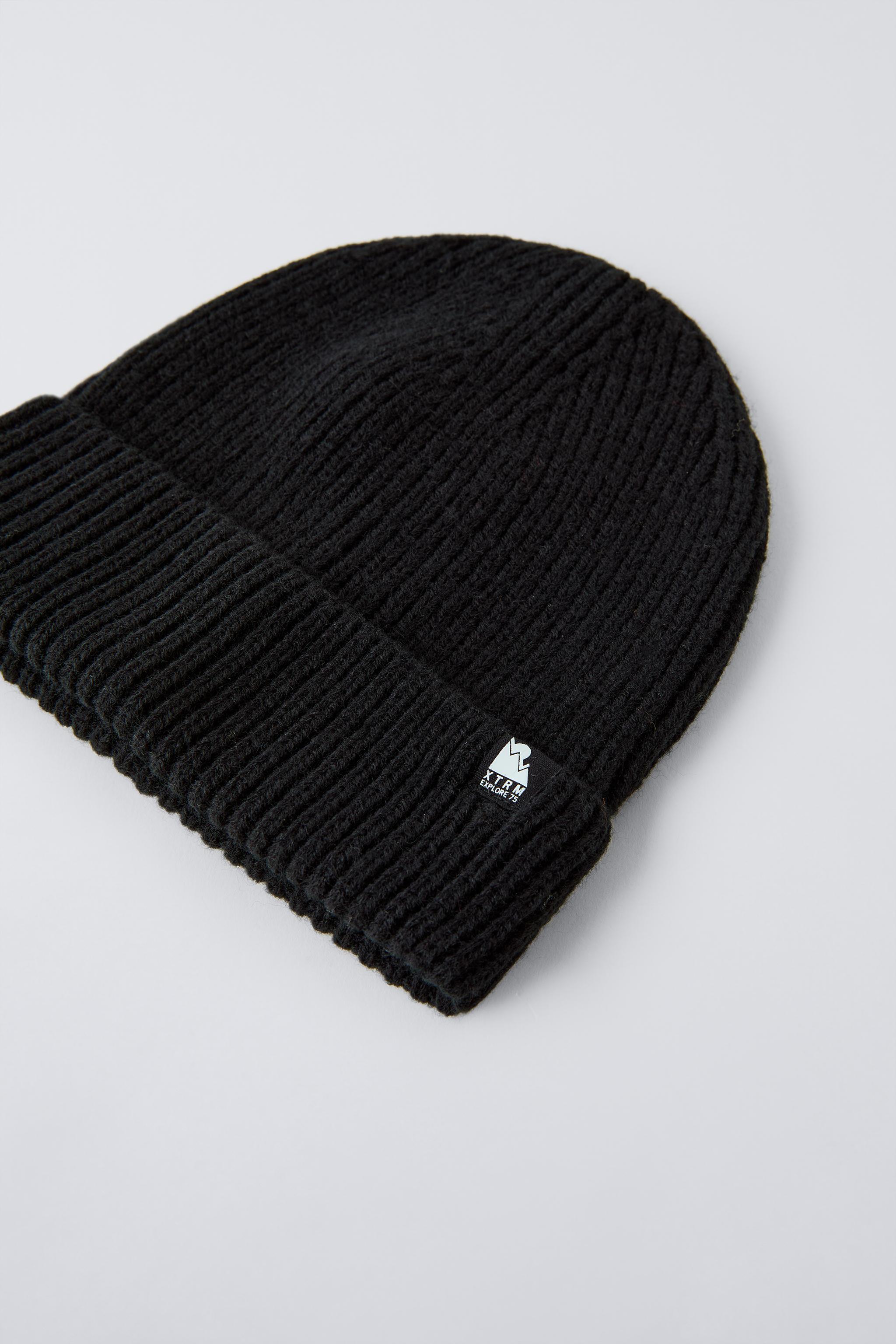 WOOL BLEND KNIT SKI HAT - Orange | ZARA Canada