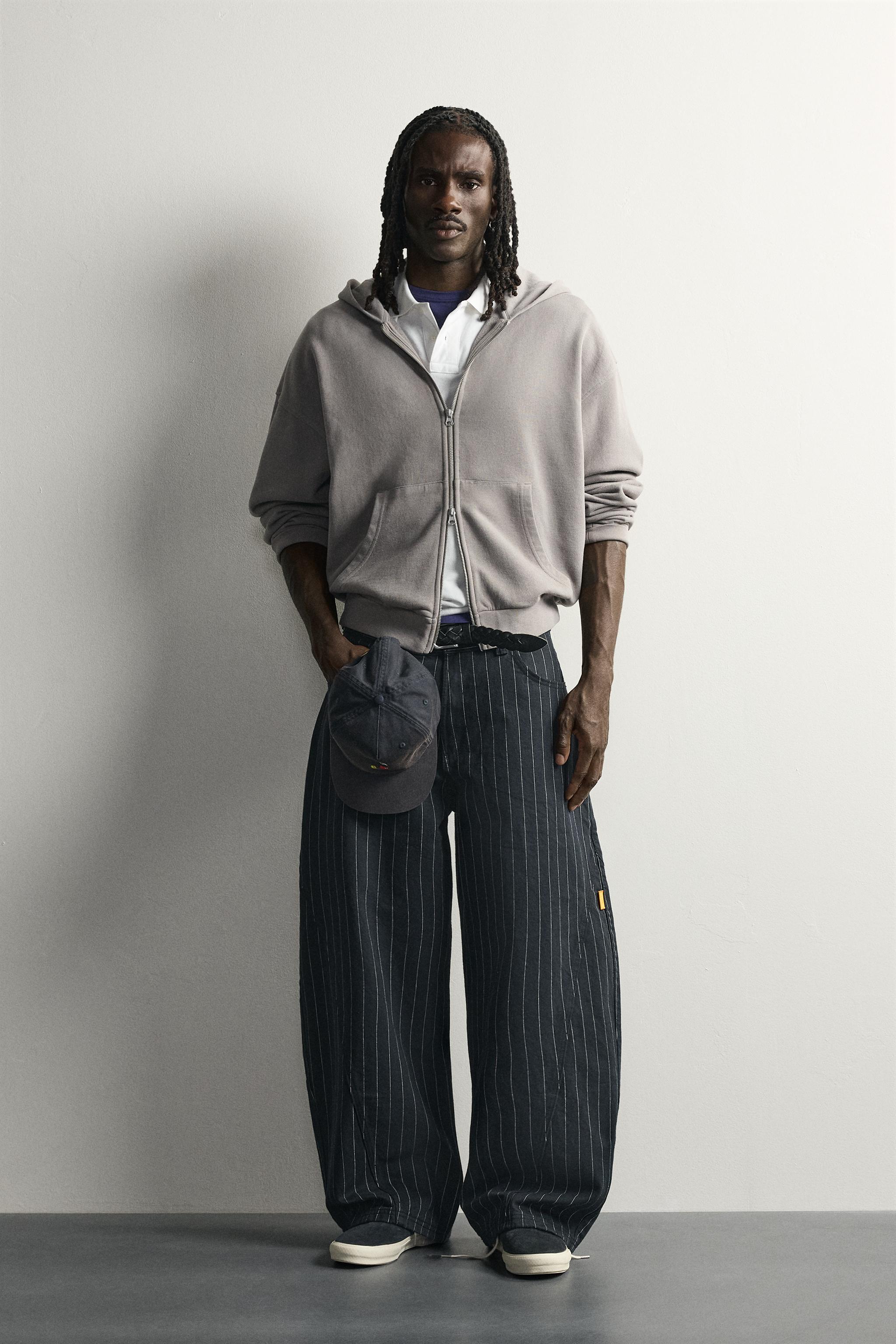 PINSTRIPE BALLOON FIT PANTS