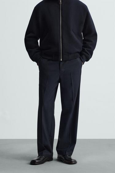 PANTALÓN STRAIGHT FIT BOLSILLO - Marino de Zara