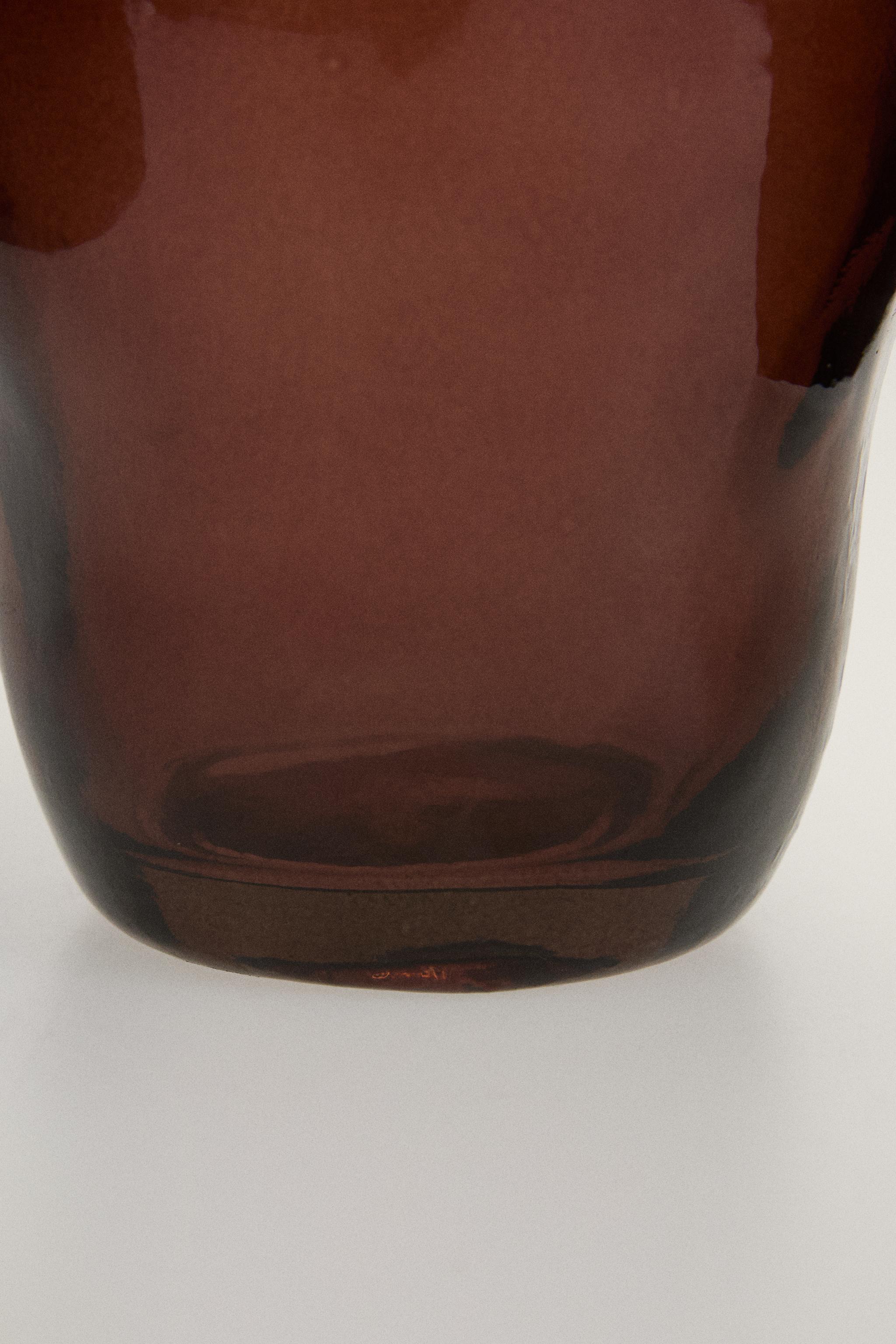 PINK GLASS TOOTHBRUSH TUMBLER