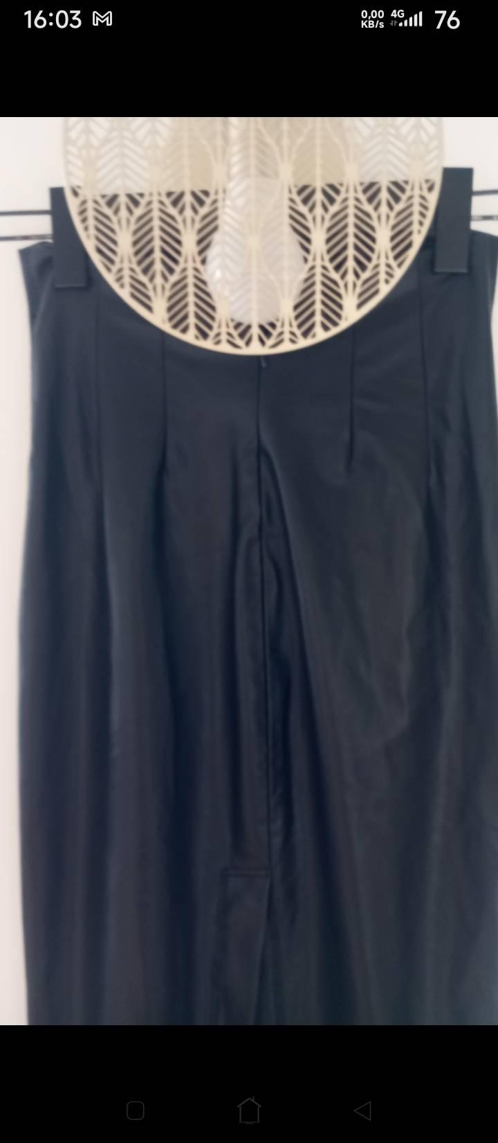 FAUX LEATHER SLIT SKIRT ZW COLLECTION - Image 5