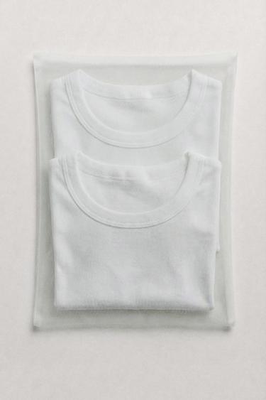 Zara TWO-PACK OF SHORT SLEEVE T-SHIRTS - White