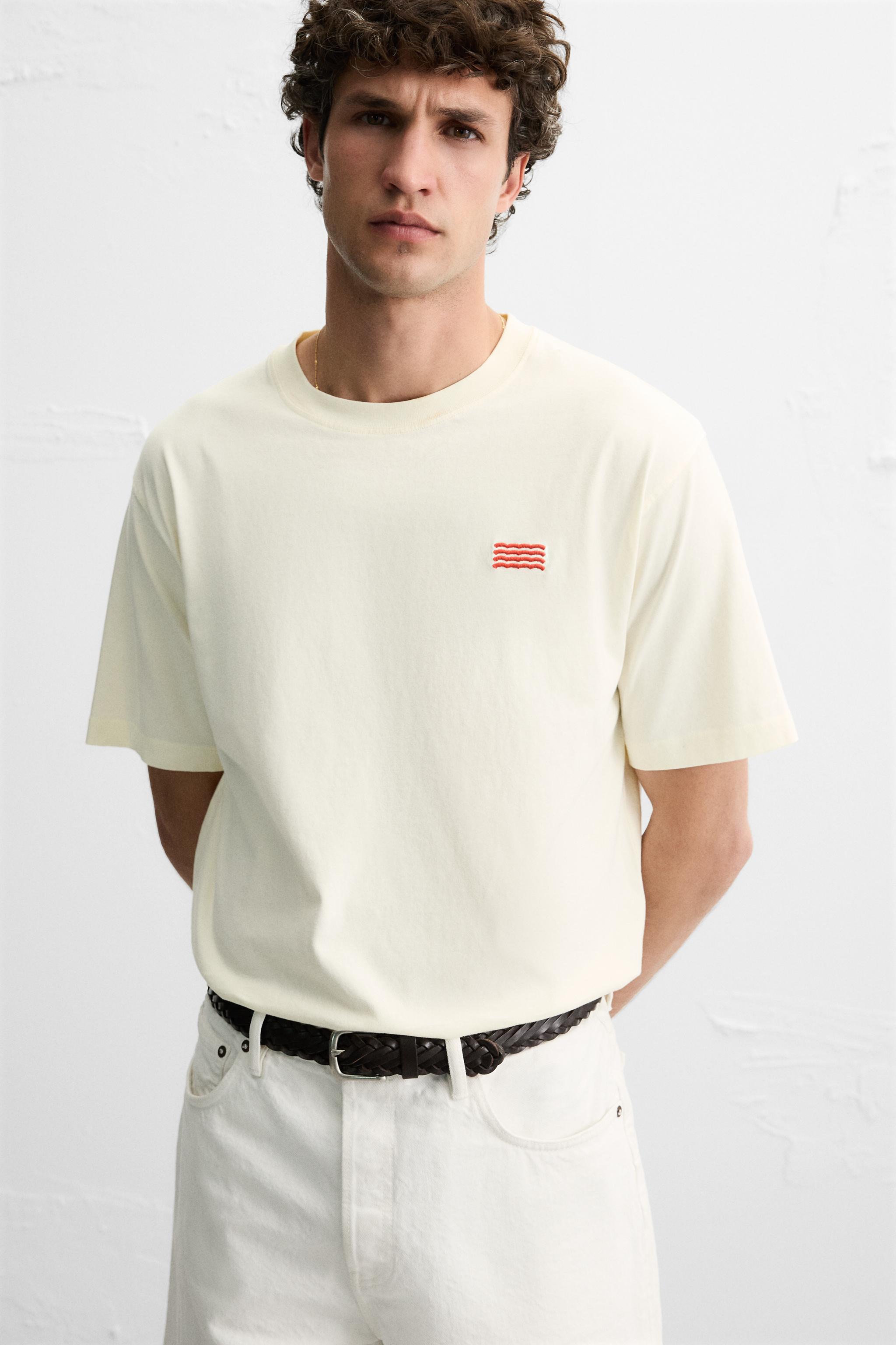 【ZARA】コントラストプリントTシャツ 6224/240/727 コントラストプリントTシャツ - バニラ | ZARA Japan / 日本