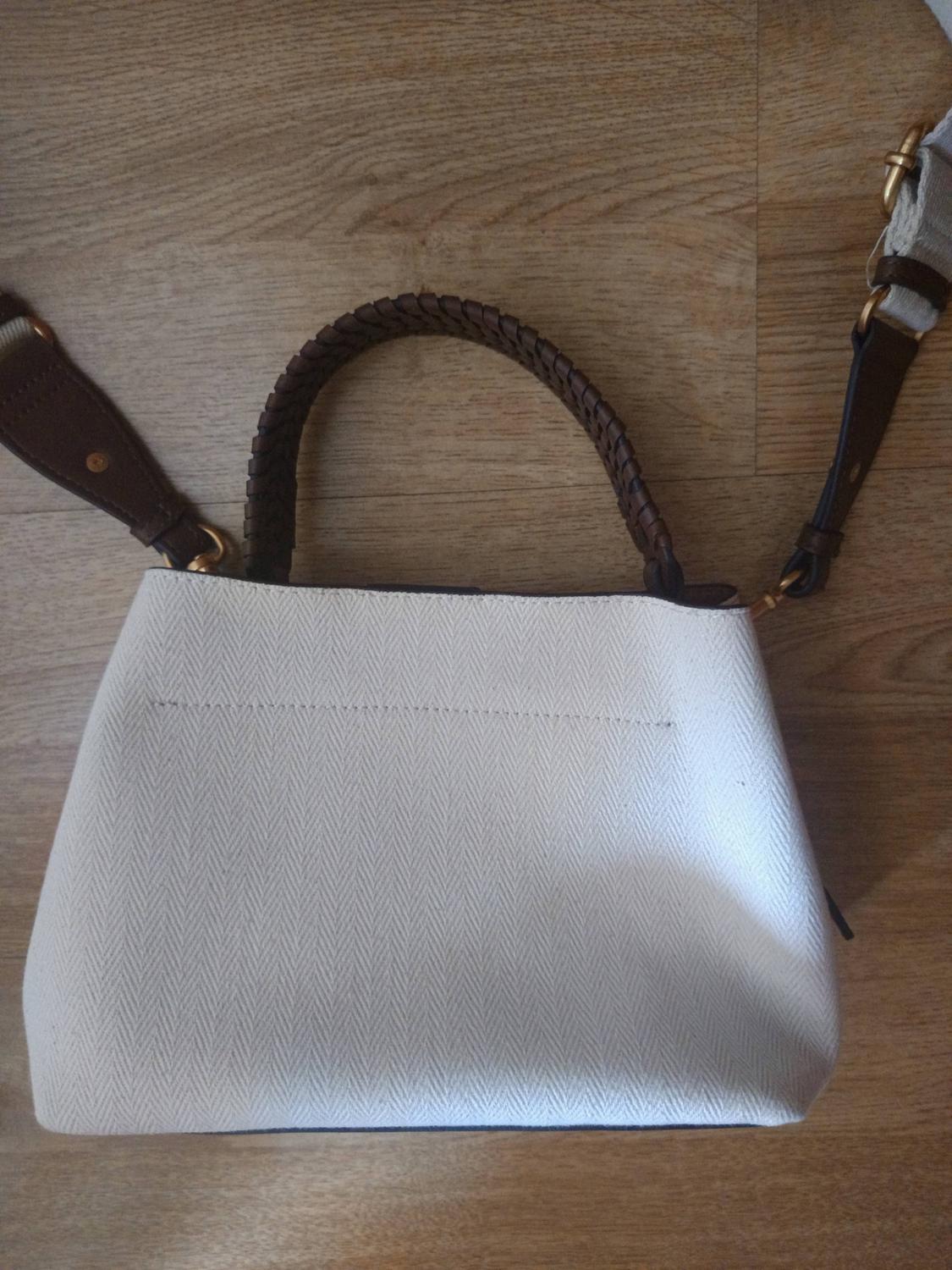 BRAIDED HANDLE CANVAS BUCKET BAG - Image 9