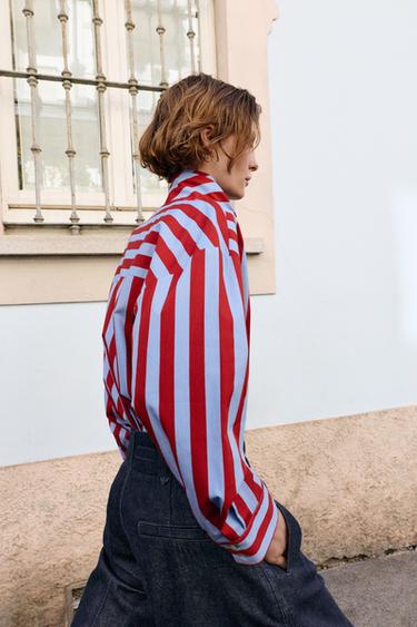 STRIPED SHIRT WITH BOW - Multicoloured by Zara - Image 2