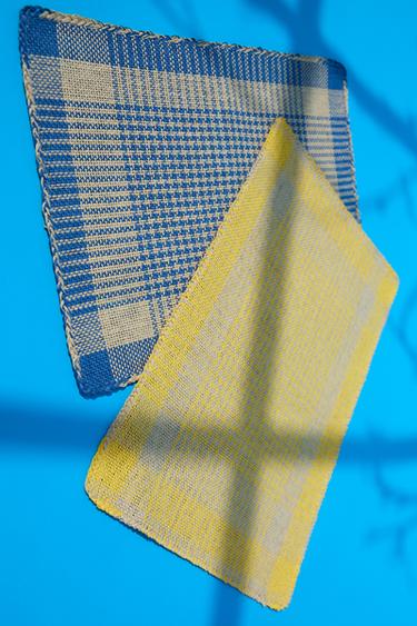Zara CHECK PAPER PLACEMAT - Blue