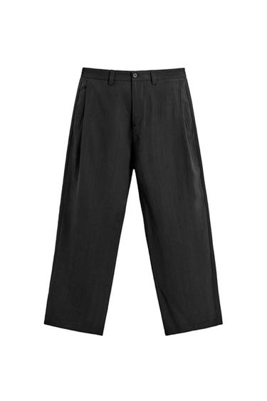 PANTALÓN FLUIDO PLIEGUES - Negro de Zara