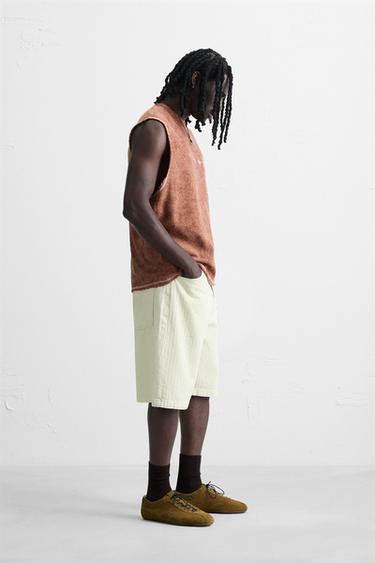 WASHED KNIT TANK TOP - Brick by Zara - Image 3