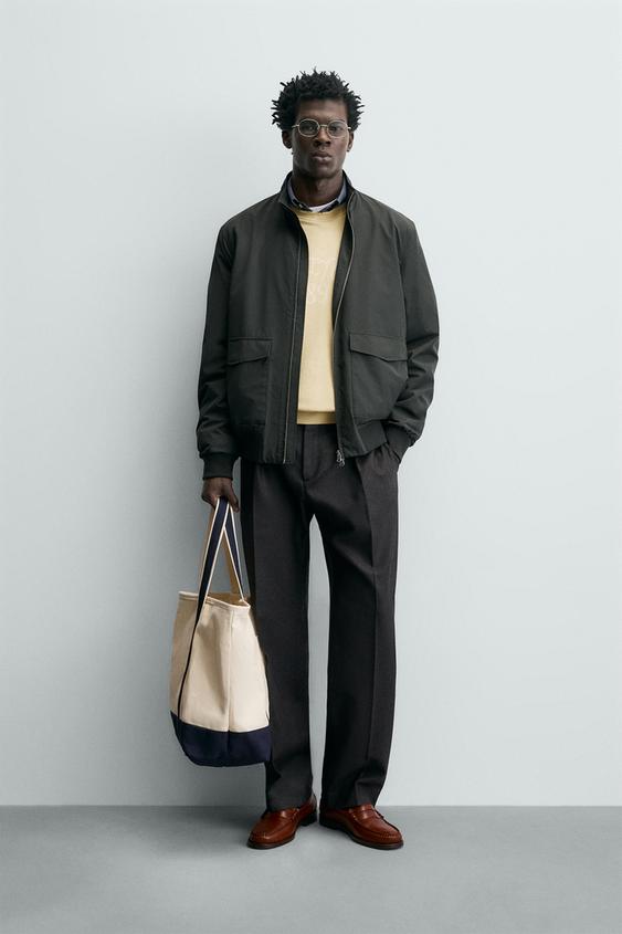 CAZADORA LIGERA WATER REPELLENT - Khaki oscuro de Zara - Imagen 0