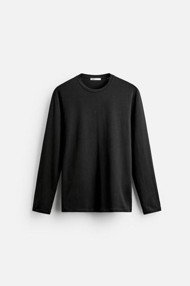 CAMISETA SLIM FIT BÁSICA - Negro de Zara