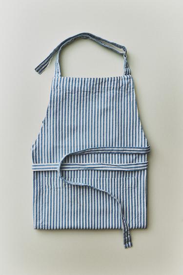 TABLIER COTON RAYURES - Bleu de Zara - Image 4