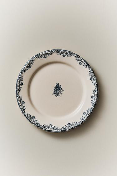 DESSERT PLATE WITH PLACEMENT DESIGN - Blue / Grey by Zara - Image 4