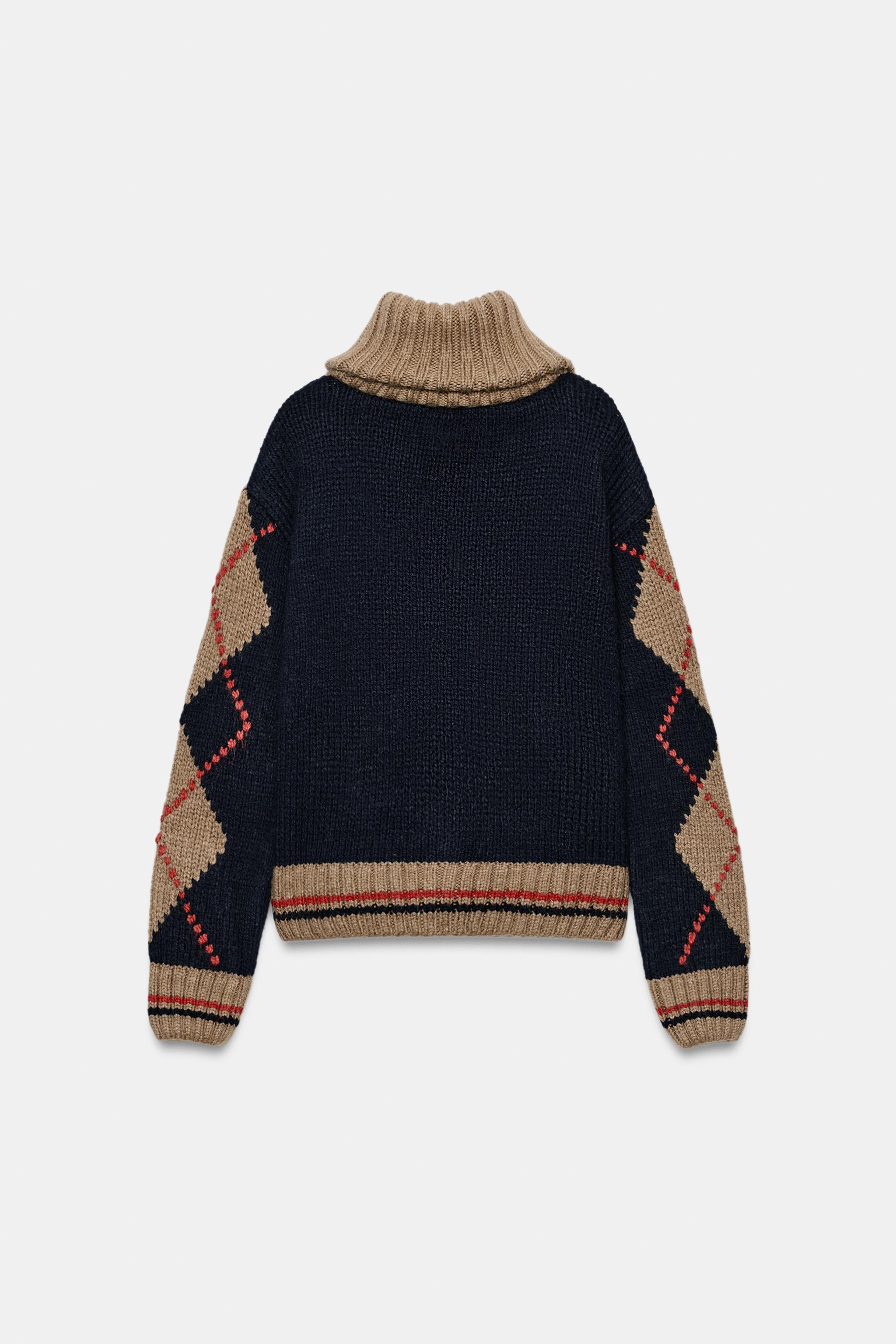 GILET EN MAILLE À LOSANGES