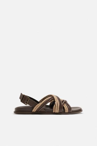 CONTRAST STRAPPY SANDALS - Two-tone by Zara - Image 0