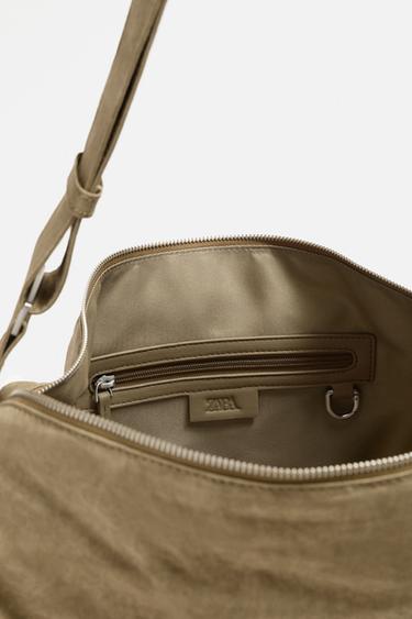 SAC PORTÉ ÉPAULE EN TISSU - Marron de Zara - Image 7