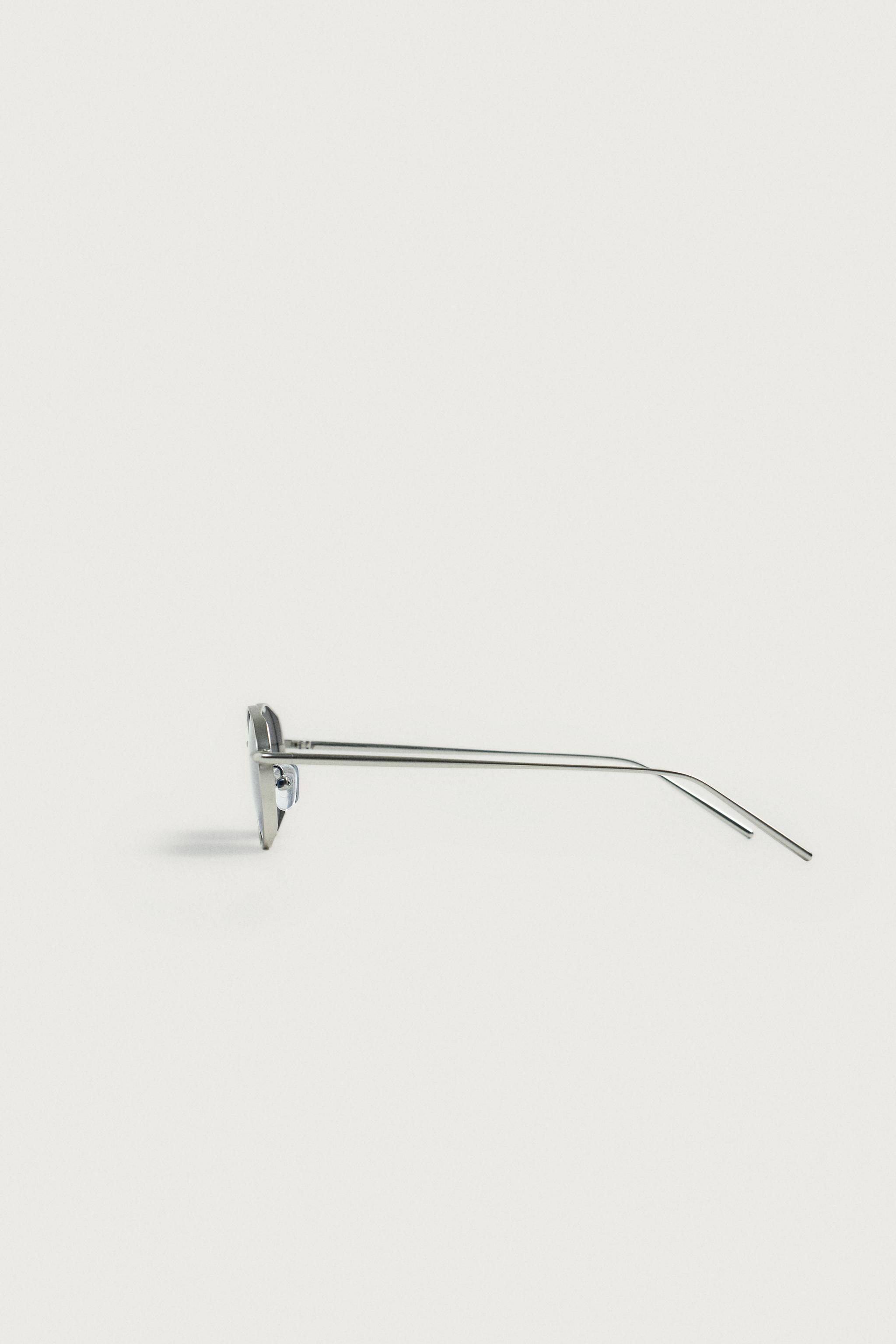 Мужские солнцезащитные очки Zara OVAL METAL SUNGLASSES — фото 5