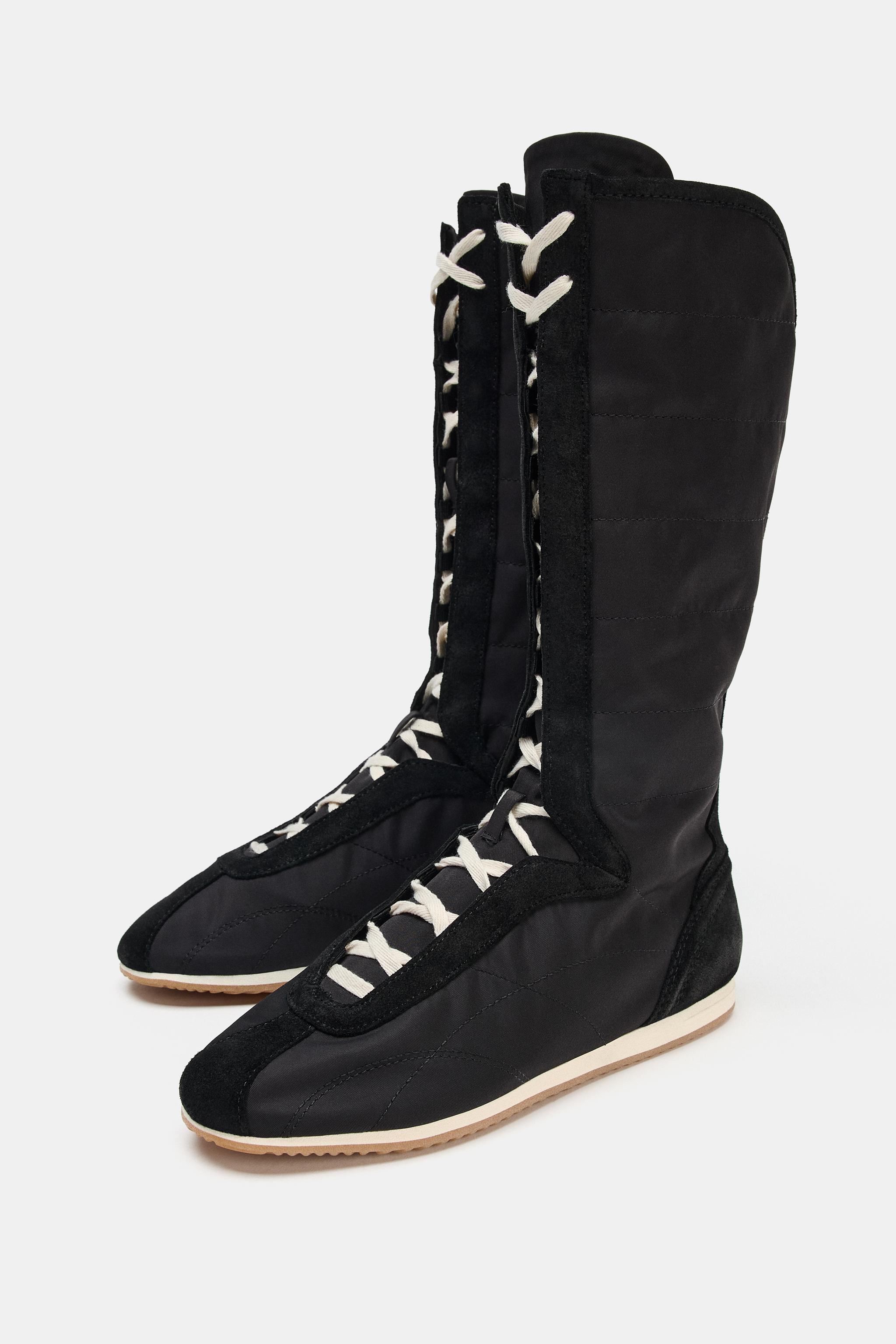 FABRIC HIGH-TOP SNEAKERS