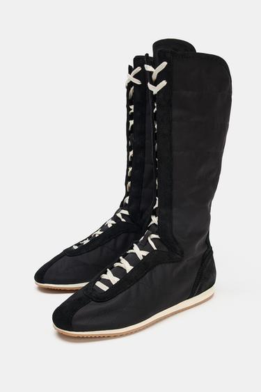 BOTTES SPORT EN TISSU - Noir de Zara - Image 4