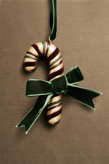 CANDY CANE CHRISTMAS TREE DECORATION - Green by Zara - Image 4