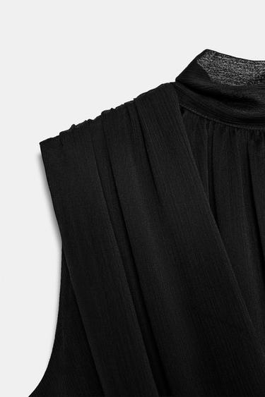 TOP BOULE DRAPÉ - Noir de Zara - Image 7