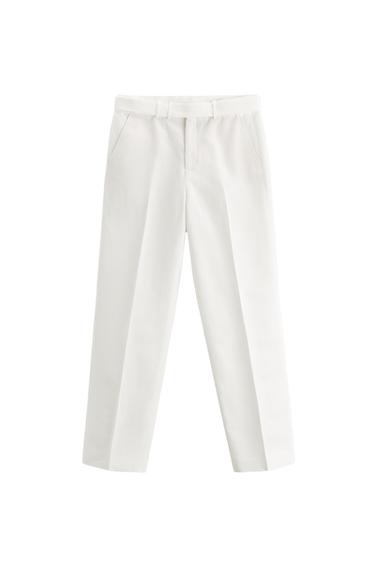 COTTON - LINEN SUIT TROUSERS