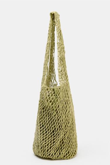 BRAIDED SHOPPER - Green by Zara - Image 3